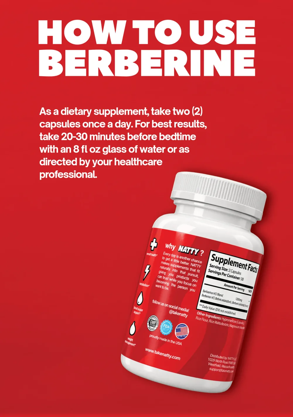 How to use NATTY berberine