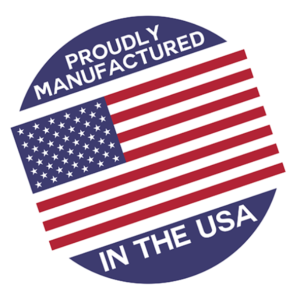 Proudly manufactured in the USA badge